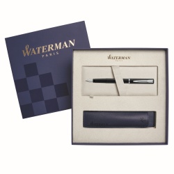2068196cover3 Waterman Graduate Подарочный набор Перьевая ручка   ALLURE, цвет: черный, перо: F с чехлом 