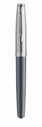 2103041cover Waterman Embleme Подарочный набор Ручка роллер   цвет GREY CT, цвет чернил: черный с чехлом