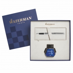 2146570cover4 Waterman Hemisphere Подарочный набор Перьевая ручка   Entry Point Stainless Steel matte в подарочной упаковке с чернилами