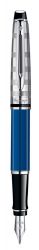 1978713 Waterman Expert Подарочный набор: Чехол и ручка перьевая  Deluxe, цвет: Blue CT Obssesion