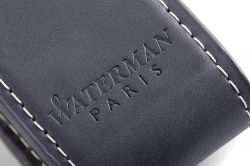 2019844 Waterman Expert Набор с чехлом из натуральной кожи и Перьевая ручка   3, цвет: Black Laque GT, перо: М
