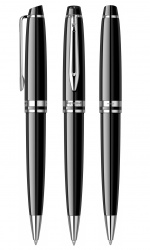 2122198 Waterman Expert Подарочный набор   с шариковой ручкой и чехлом Black CT, толщина линии M, чернила синие