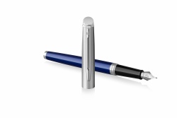 2146616 Waterman Hemisphere Перьевая ручка   Entry Point Stainless Steel with Blue Lacquer в подарочной упаковке