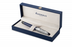 2166429 Waterman Expert Ручка-роллер  22 SE deluxe Blue CT, перо: F, цвет: Black, в подарочной упаковке