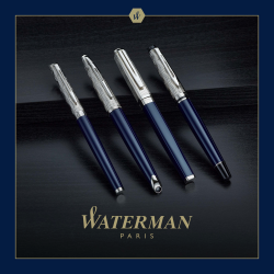 2166429 Waterman Expert Ручка-роллер  22 SE deluxe Blue CT, цвет: Black, в подарочной упаковке