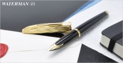 S0909750 Waterman Carene Перьевая ручка   Essential, цвет: Black GT, перо: F