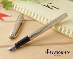 S0921010 Waterman Hemisphere Перьевая ручка   Deluxe, цвет: Metal CT, перо: F