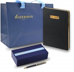 S09211105.300670 Waterman Hemisphere Подарочный набор:Шариковая ручка   Mars  Black GT и Ежедневник  недатированный черный золотой срез