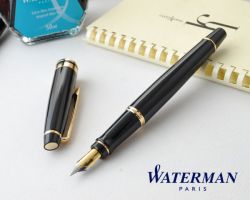S0951640 Waterman Expert Перьевая ручка   3, цвет: Black Laque GT, перо: F