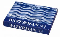 S0110860 Waterman Комплектующие Чернила в картридже З/ч.  Ink cartridge Standard Blue  (в упаковке 8 картриджей)