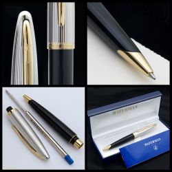 S0700000 Waterman Carene Шариковая ручка   De Luxe, цвет: Black/Silver, стержень: Mblue