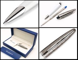 S0944680 Waterman Carene Шариковая ручка, цвет: Contemporary white ST, стержень: Mblue