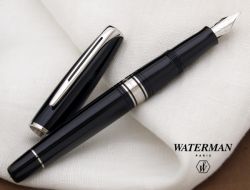 S0701030 Waterman Charleston Перьевая ручка, цвет: Black/CT, перо: F (13011 F)