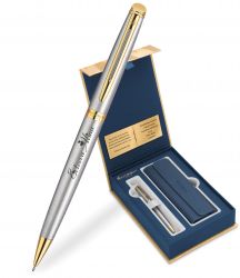 S0920370Gifts Waterman Hemisphere Подарочный набор: Чехол и Шариковая ручка    Essential, St. Steel GT