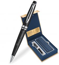 S0951900Gifts Waterman Expert Подарочный набор: Чехол и Шариковая ручка   Essential, Black CT