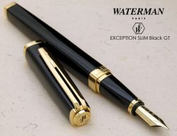 S0636930, S0636940 Waterman Exception Перьевая ручка, цвет: Slim Black GT, перо: F/M