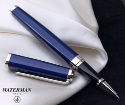 S0637150 Waterman Exception Ручка-роллер, цвет: Slim Blue ST, стержень: Fblk (TF)