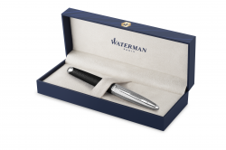 2099564 Waterman Carene Перьевая ручка   Special Edition Black Leather  цвет: Black/Silver, палладиевое перо: F